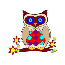 Pobarvana pobarvanka - Pobarvanka sove