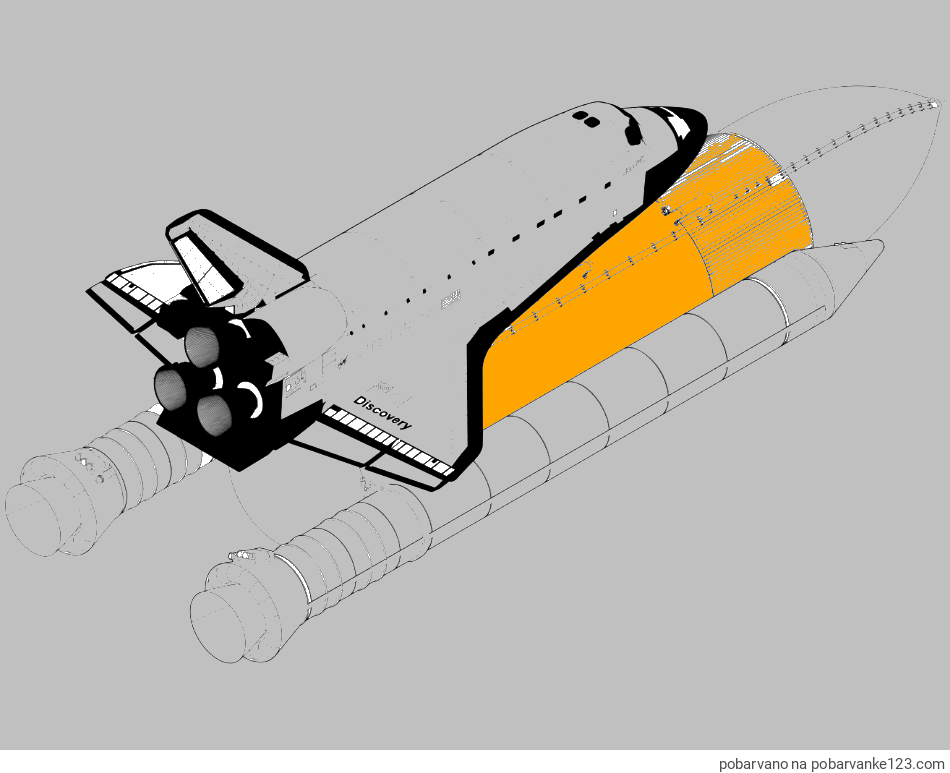 POBARVANA POBARVANKA - Pobarvanka vesoljskega plovila Space Shuttle Discovery 3 v letu