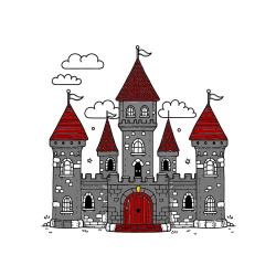 Pobarvana pobarvanka - Pobarvnaka velikega gradu