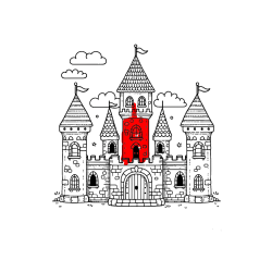 Pobarvana pobarvanka - Pobarvnaka velikega gradu