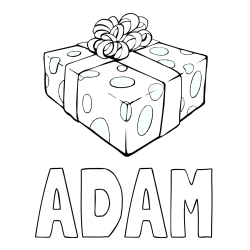Pobarvanka imena ADAM