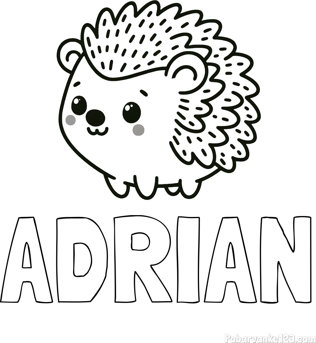 Pobarvanka imena ADRIAN