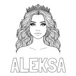 Pobarvanka imena ALEKSA