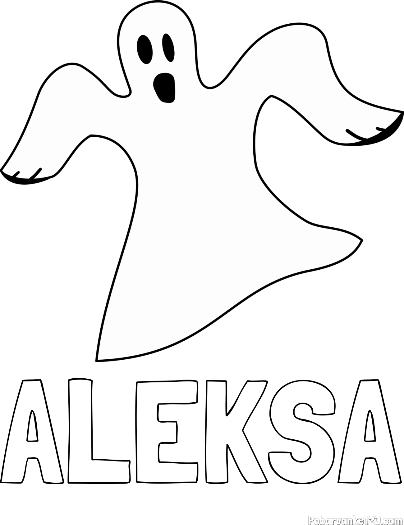 Pobarvanka imena ALEKSA in pobarvanka duha