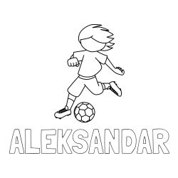 Pobarvanka imena ALEKSANDAR