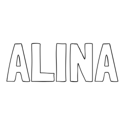 Pobarvanka imena ALINA