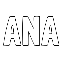 Pobarvanka imena ANA