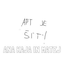 Pobarvanka imena ANA KAJA IN MATEJ in apt je šit