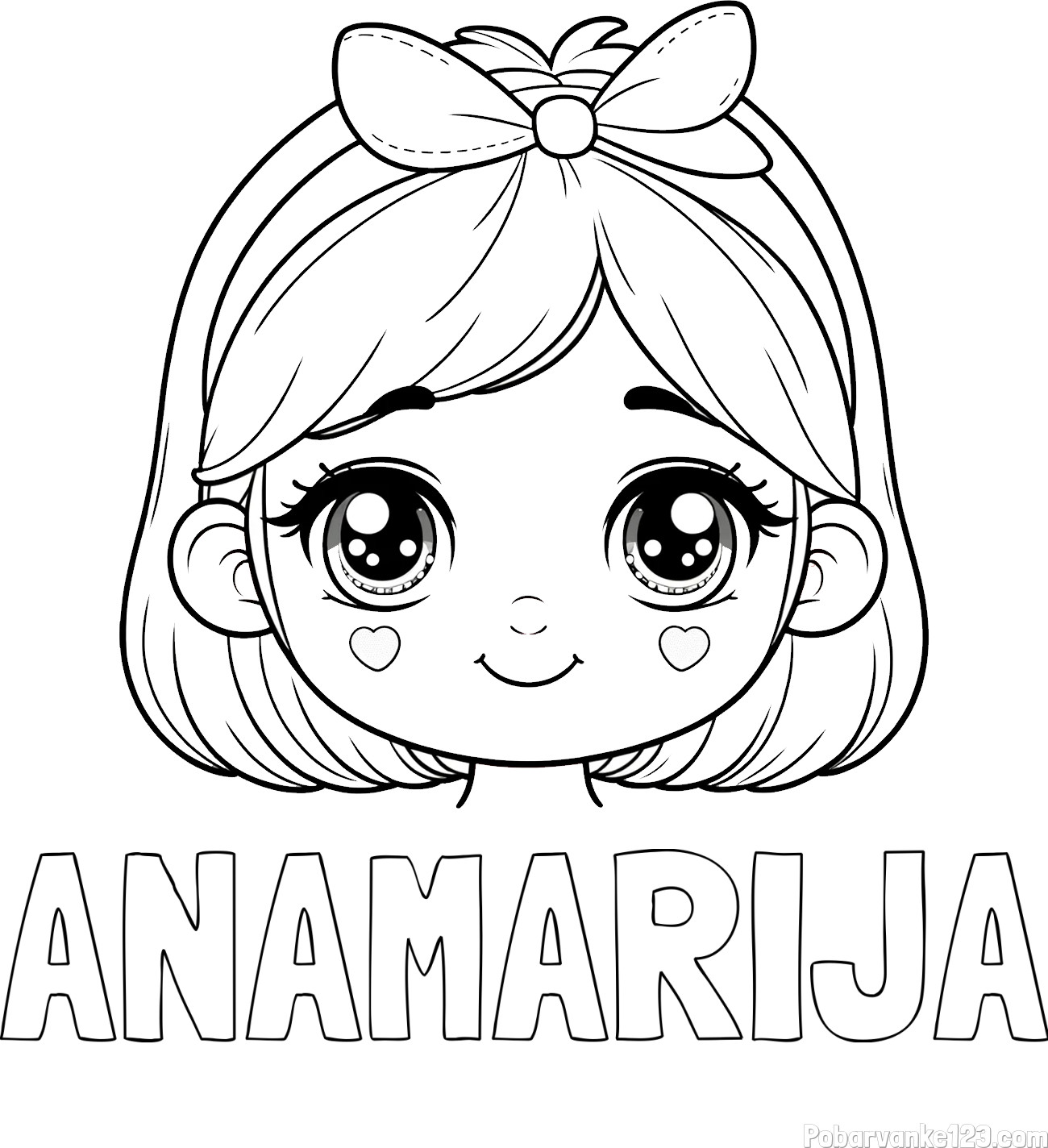 Pobarvanka imena ANAMARIJA