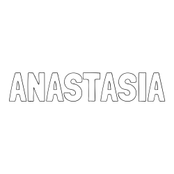 Online izdelana pobarvanka - Pobarvanka imena ANASTASIA