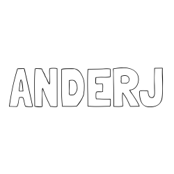 Online izdelana pobarvanka - Pobarvanka imena ANDERJ