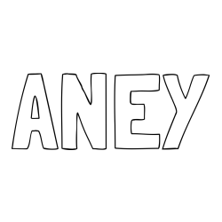 Online izdelana pobarvanka - Pobarvanka imena ANEY