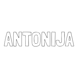 Online izdelana pobarvanka - Pobarvanka imena ANTONIJA