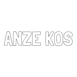 Online izdelana pobarvanka - Pobarvanka imena ANŽE KOS