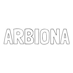 Online izdelana pobarvanka - Pobarvanka imena ARBIONA