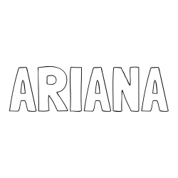 Pobarvanka imena ARIANA