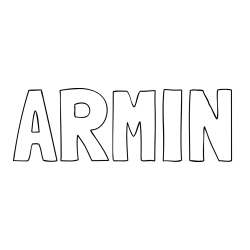 Online izdelana pobarvanka - Pobarvanka imena ARMIN
