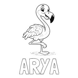Pobarvanka imena ARYA