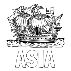 Online izdelana pobarvanka - Pobarvanka imena ASIA in pobarvanka velike in stare ladje