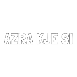Online izdelana pobarvanka - Pobarvanka imena AZRA KJE SI