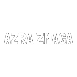 Online izdelana pobarvanka - Pobarvanka imena AZRA ZMAGA