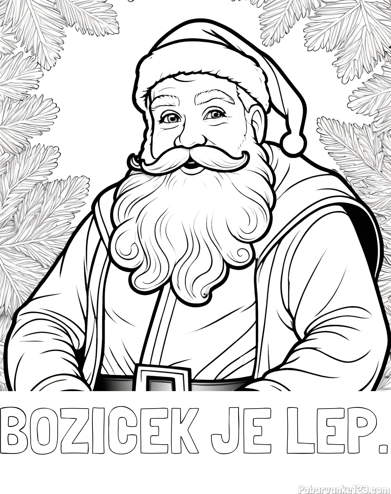 Pobarvanka imena BOŽIČEK JE LEP. in realistična pobarvanka božička ...