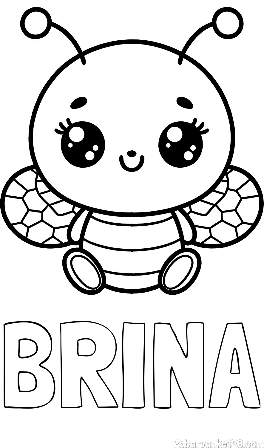Pobarvanka imena BRINA