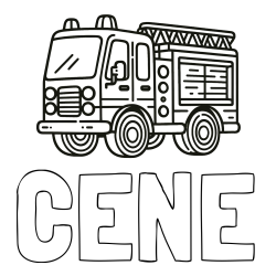 Online izdelana pobarvanka - Pobarvanka imena CENE in pobarvanka gasilskega avtomobila