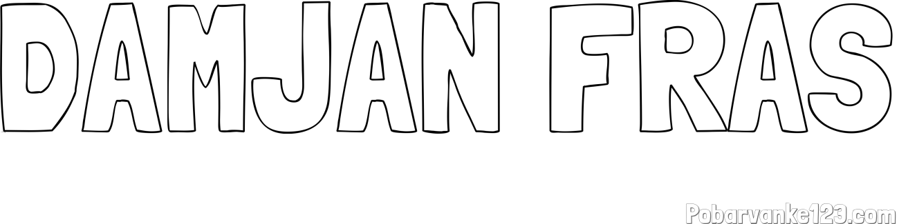 Pobarvanka imena DAMJAN FRAS