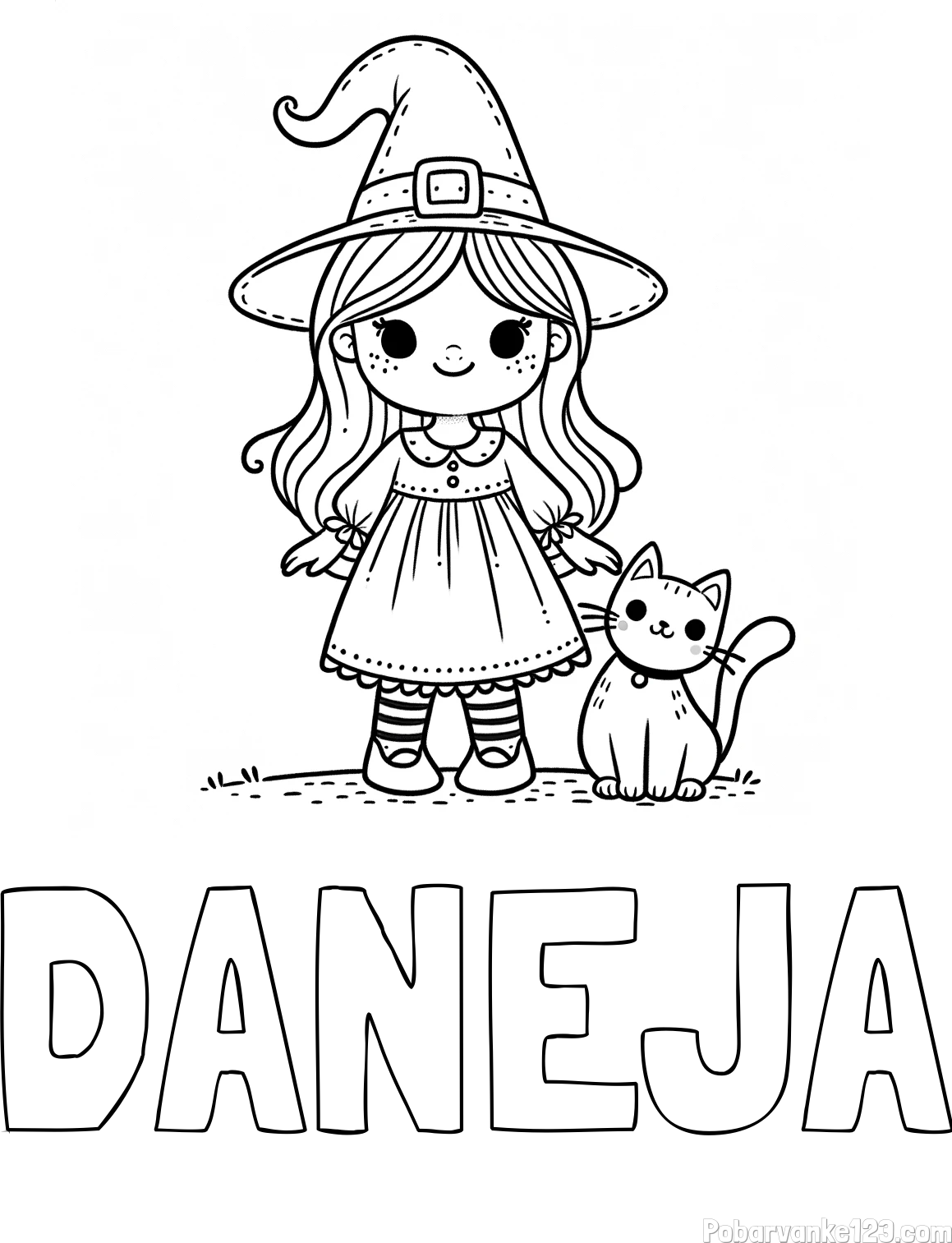 Pobarvanka imena DANEJA