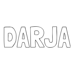 Pobarvanka imena DARJA