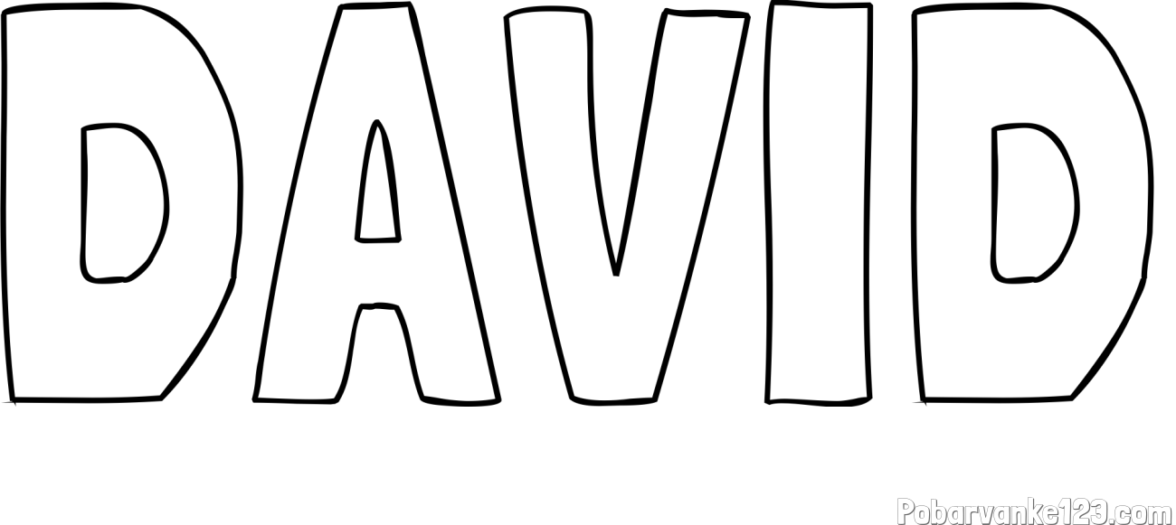 Pobarvanka imena DAVID