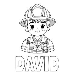 Pobarvanka imena DAVID