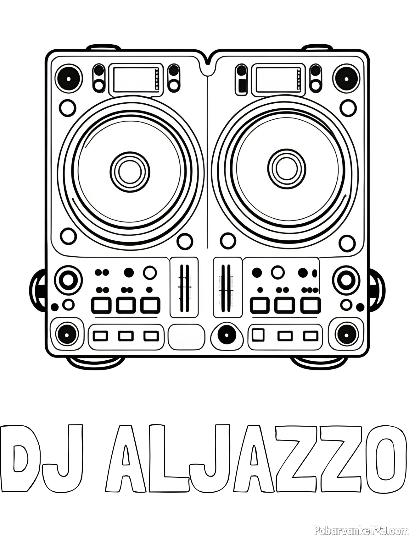 Pobarvanka imena DJ ALJAZZO in pobarvanka DJ MIXER