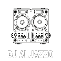 Pobarvanka imena DJ ALJAZZO in pobarvanka DJ MIXER