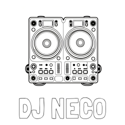 Online izdelana pobarvanka - Pobarvanka imena DJ NECO in pobarvanka DJ MIXER