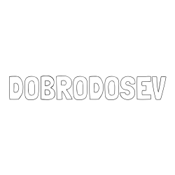 Online izdelana pobarvanka - Pobarvanka imena DOBRODOŠEV