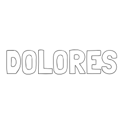 Online izdelana pobarvanka - Pobarvanka imena DOLORES
