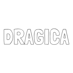 Online izdelana pobarvanka - Pobarvanka imena DRAGICA
