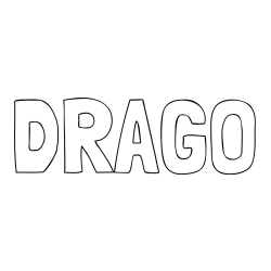 Online izdelana pobarvanka - Pobarvanka imena DRAGO