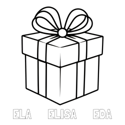 Online izdelana pobarvanka - Pobarvanka imena ELA      ELISA      EDA in pobarvanka preprostega darila