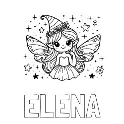 Pobarvanka imena ELENA