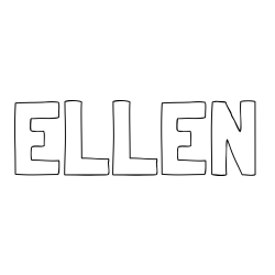 Online izdelana pobarvanka - Pobarvanka imena ELLEN