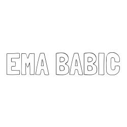 Online izdelana pobarvanka - Pobarvanka imena EMA BABIČ