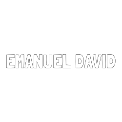 Online izdelana pobarvanka - Pobarvanka imena EMANUEL DAVID