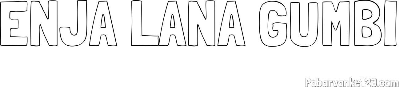 Pobarvanka imena ENJA LANA GUMBI
