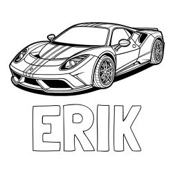 Pobarvanka imena ERIK