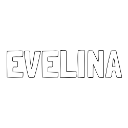 Pobarvanka imena EVELINA