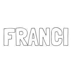 Online izdelana pobarvanka - Pobarvanka imena FRANCI