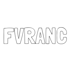 Online izdelana pobarvanka - Pobarvanka imena FVRANC